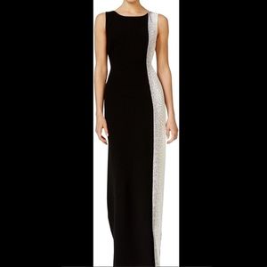 Calvin Klein Embellished color block dress